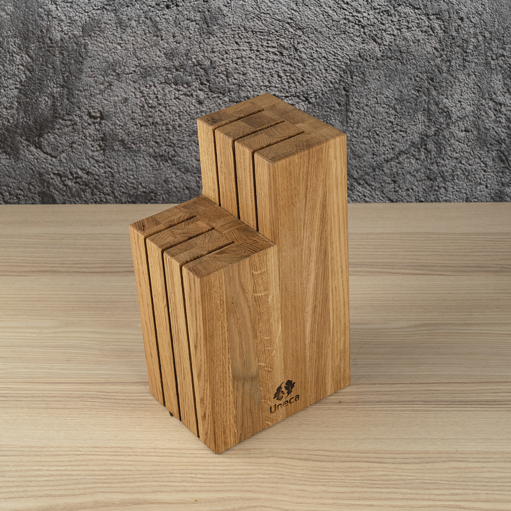 Подставка для 6 ножей деревянная, дуб  