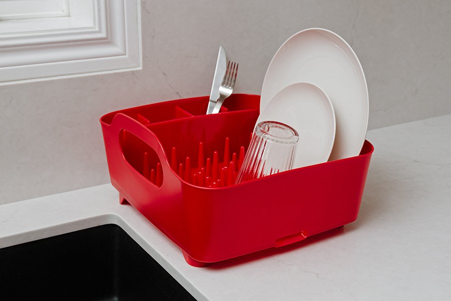 Сушилка для посуды tub, красная 330590-505