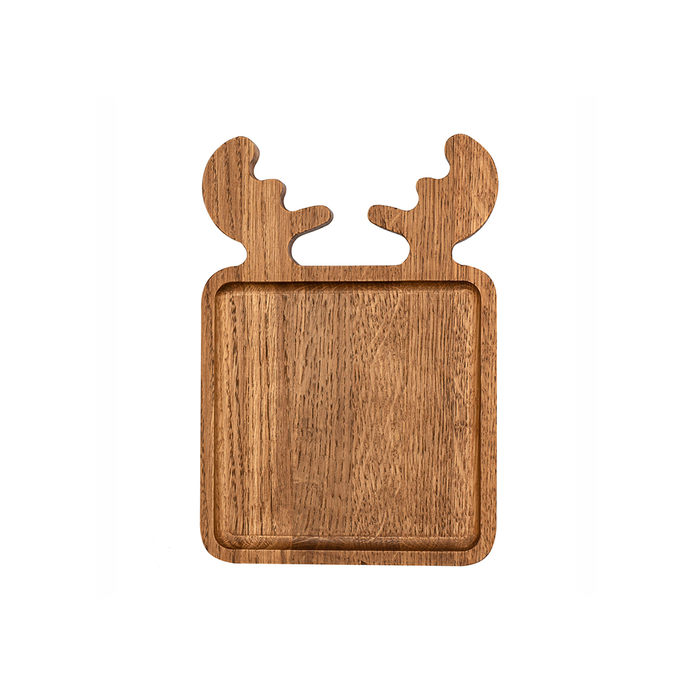 менажница "олень" малая 23х16 см деревянная, дуб