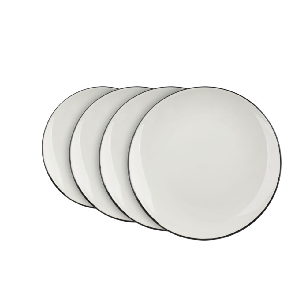 waechtersbach набор из 4 обеденных тарелок black line