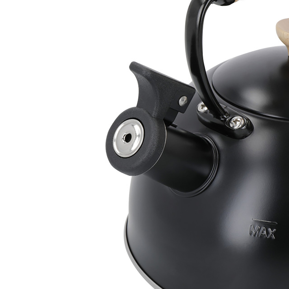  Чайник со свистком чёрный La Cafetière с деревянной ручкой, 1,6 л Арт.: LCWHKETBLK