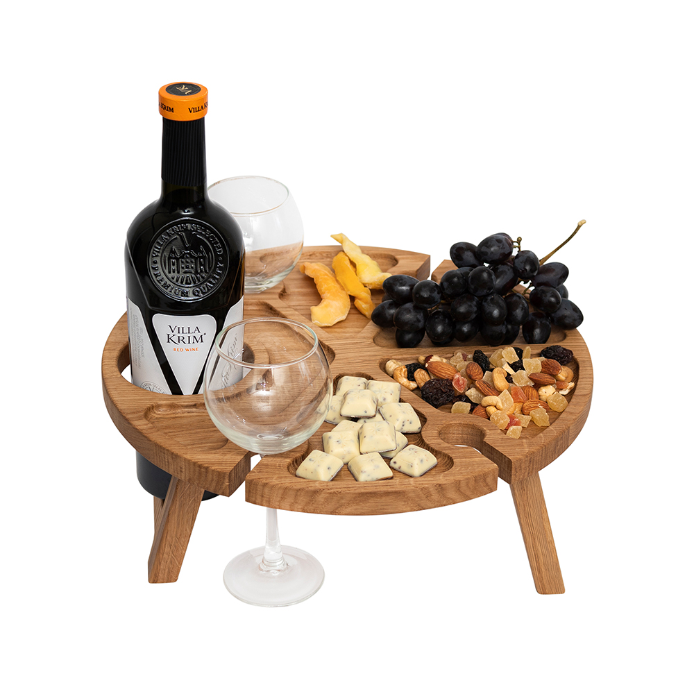 Винный столик 35х13.5 см см деревянный, дуб  