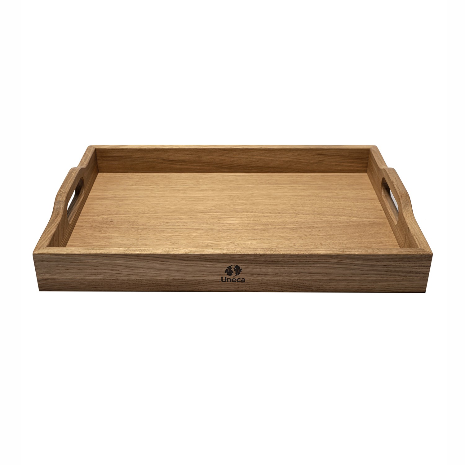 поднос с ручками 50х36х6 см деревянный, дуб