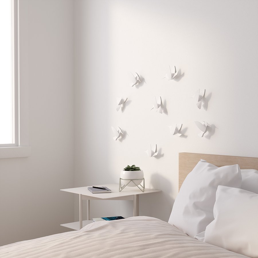 Декор для стен hummingbird, белый, 9 эл. 1012966-660