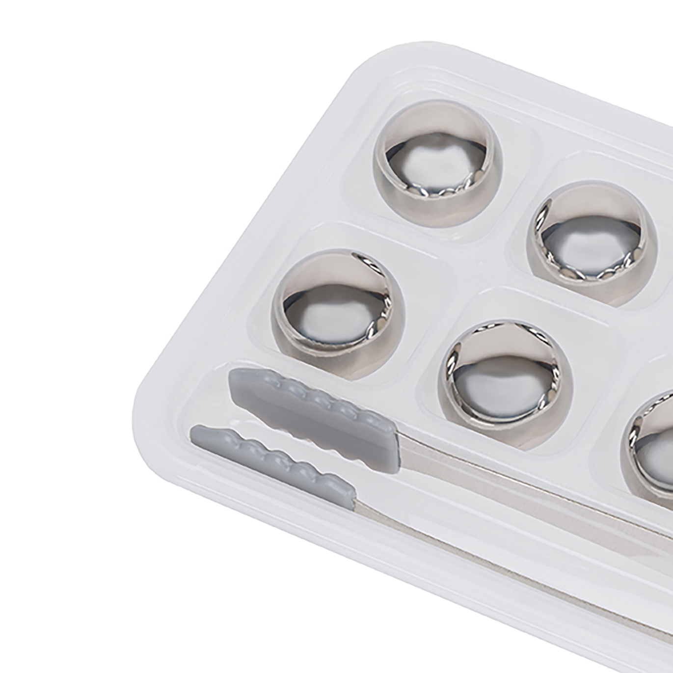 Набор охлаждающих шариков (кубики 25 мм (8шт.), щипцы для льда)  