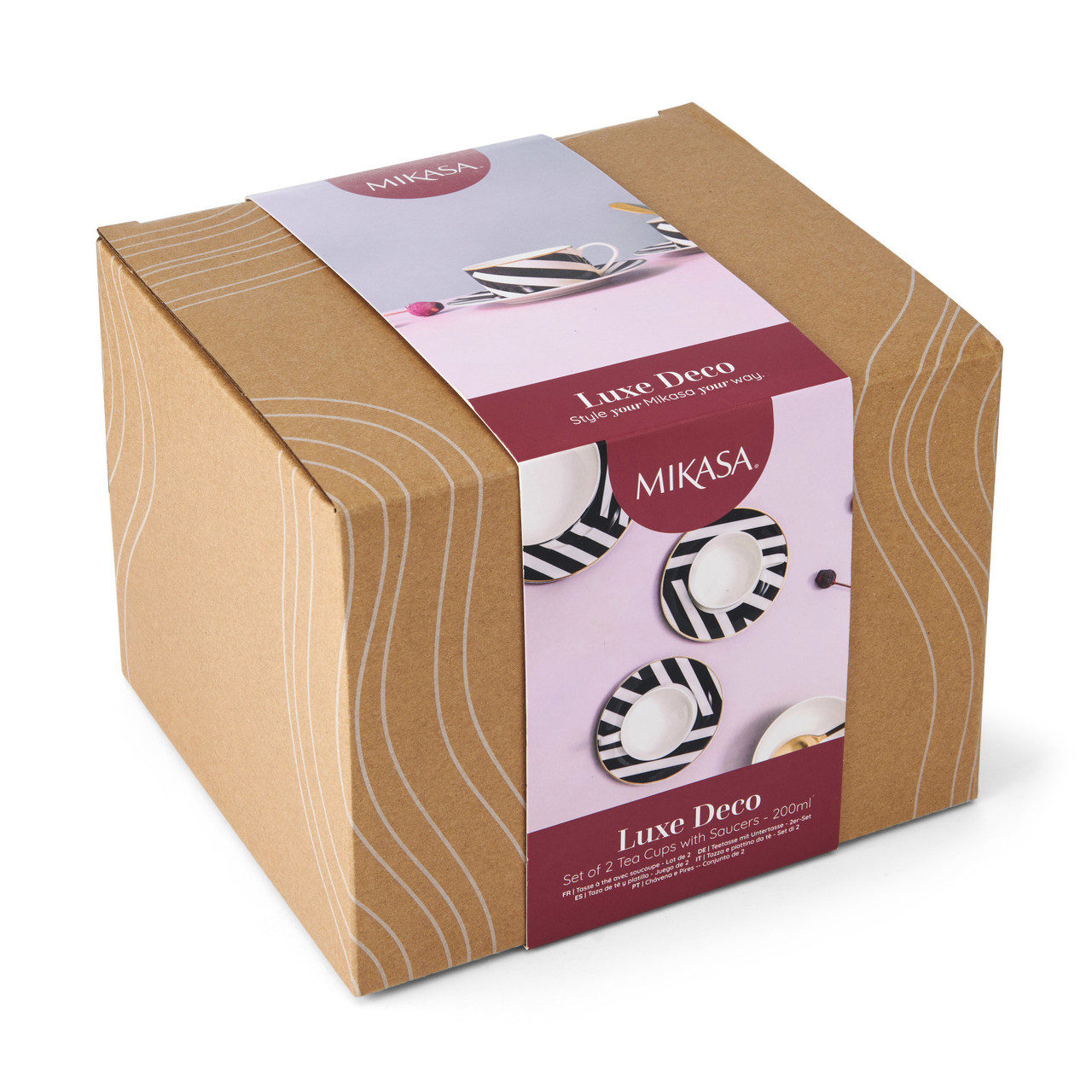 Набор из 4 кружек фарфоровых  Mikasa Luxe Deco 380 мл  