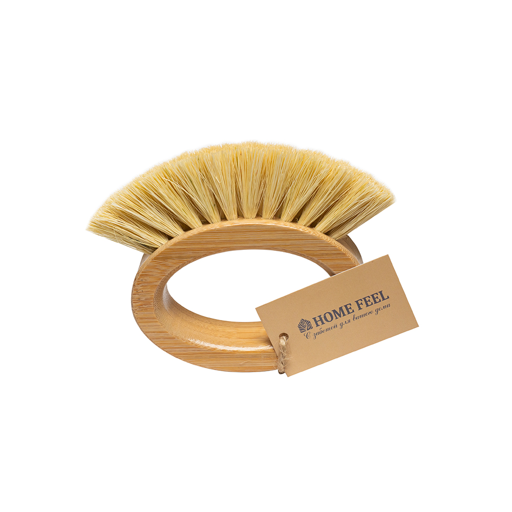  Щетка - кольцо деревянная с щетиной из сизаля Арт.: KP-10
