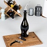 Подарочный набор из 3-х барных аксессуаров (аэратор для вина, штопор, винная пробка) Арт.: HJ-WGS06