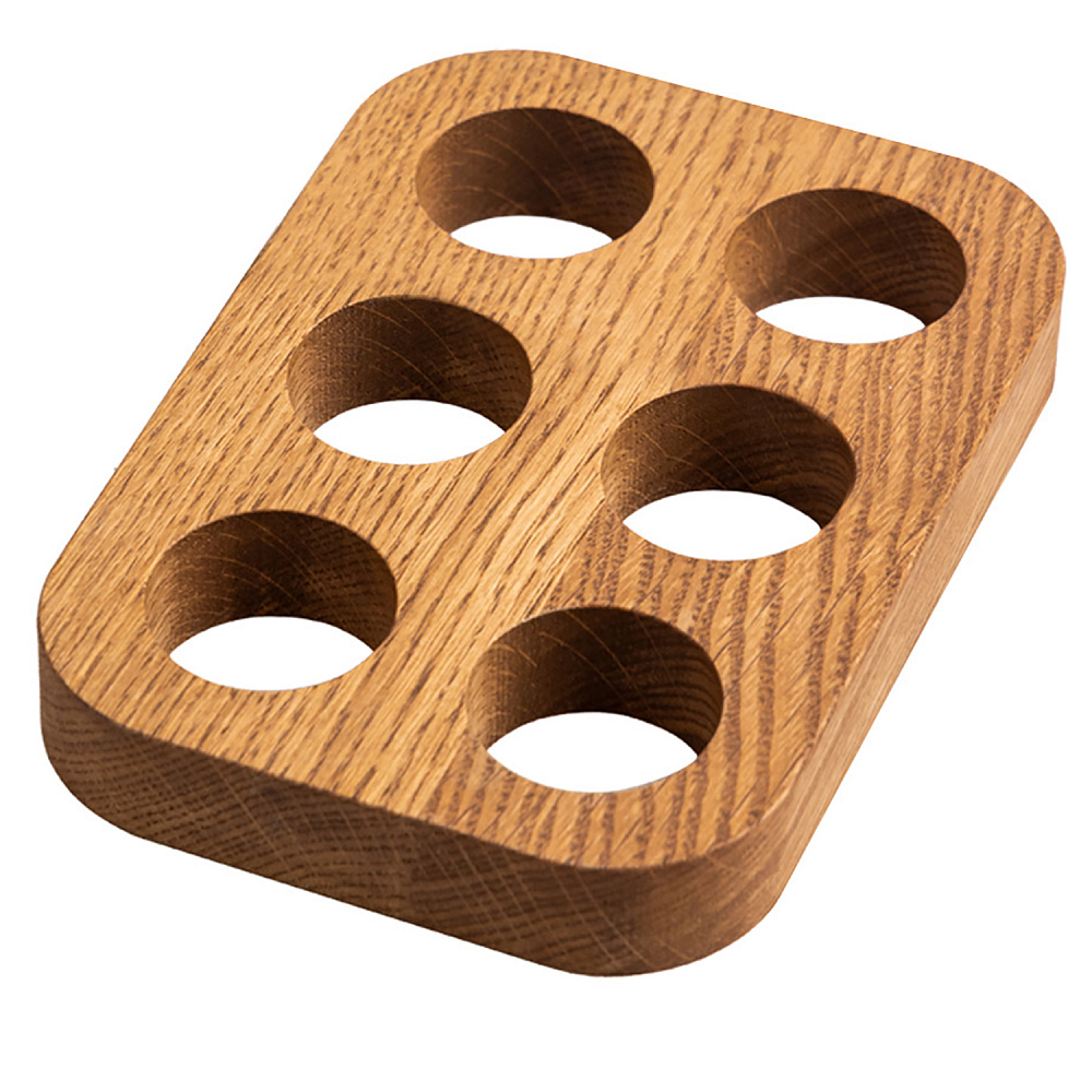 Подставка для 6 яиц деревянная, дуб Арт.: ДРВ-41/1