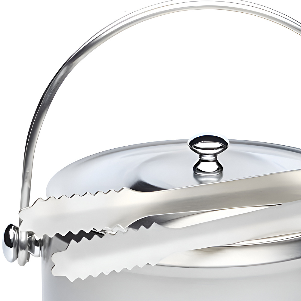 Ведерко для льда с крышкой и щипцами BarCraft из нерж/стали Арт.: KCBCICEBUC