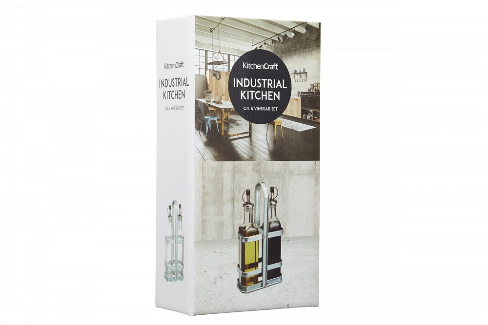  Kitchen Craft Подставка с 2 бутылками для масла и уксуса Арт.: INDOILVIN2PC