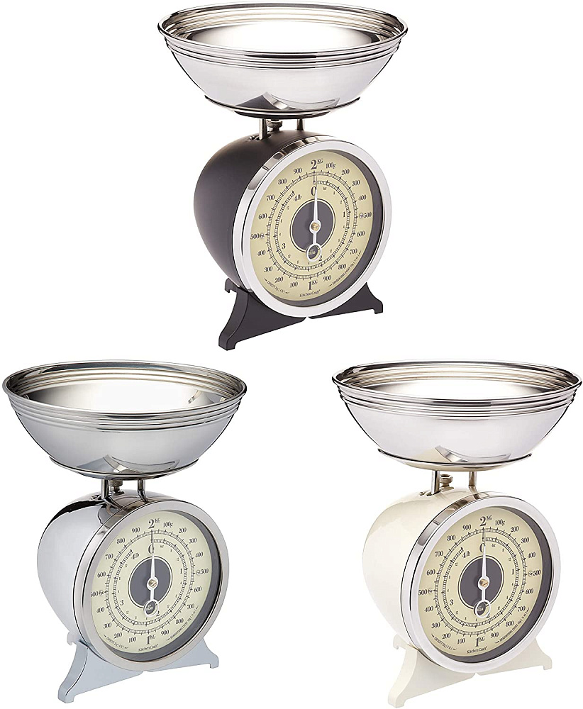 Kitchen Craft Весы кухонные механические Classic Collection black Арт.: TPCSCALEBLK