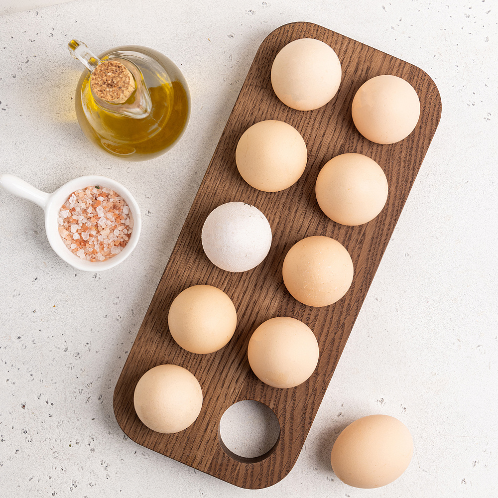 Подставка для 10 яиц деревянная, дуб Арт.: ДРВ-35/2