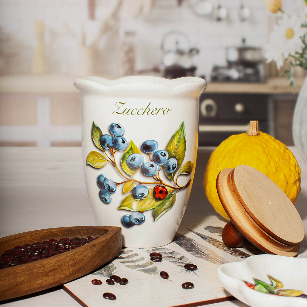  Ёмкость для сахара с крышкой Frutti di Bosco 19 см Арт.: 7370/2-FBO