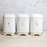 Kitchen Craft Набор емкостей для хранения 3 шт. Textured White Арт.: LOVTCSSETWHT