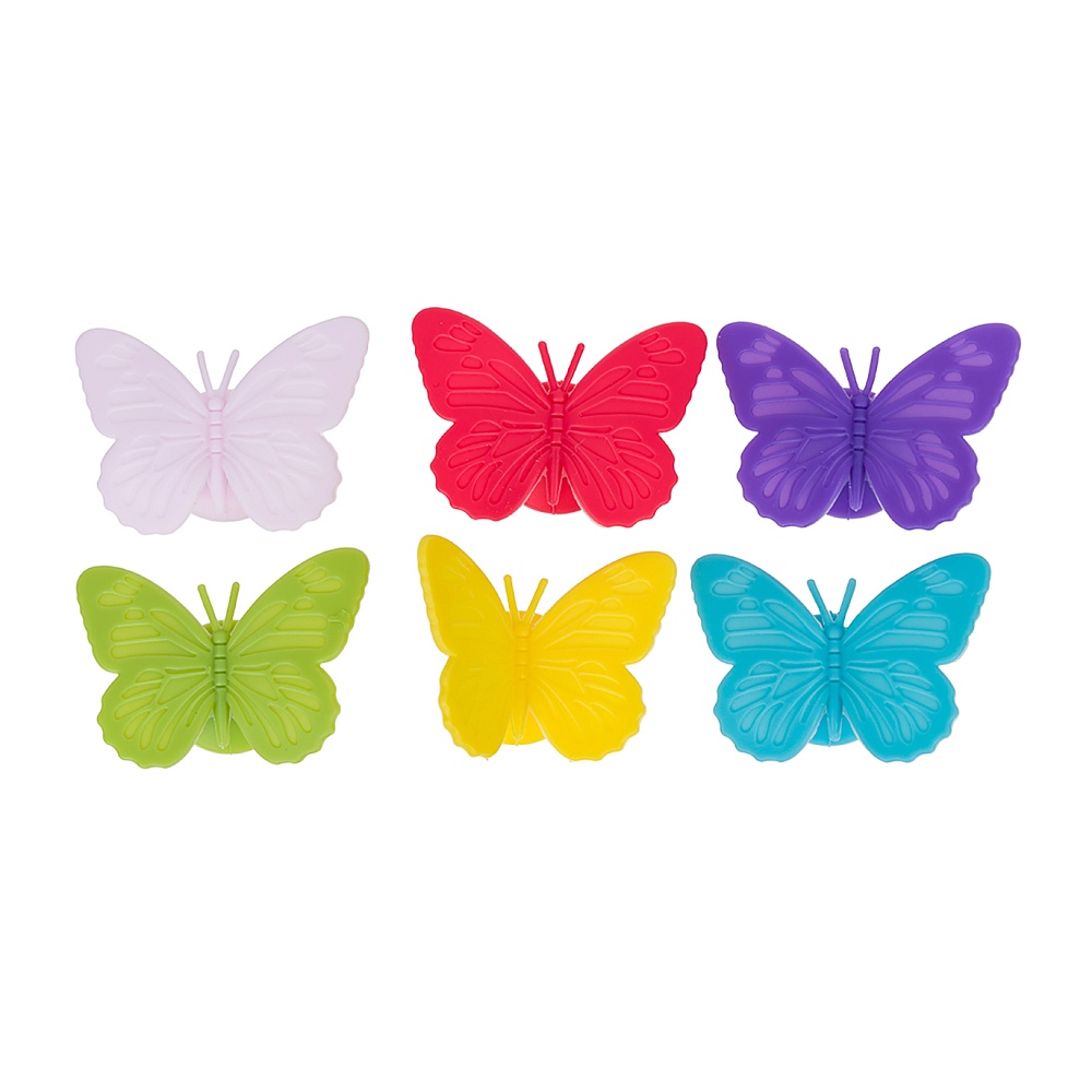  Набор из 6 маркеров на присоске для бокалов butterfly Арт.: HJ-GM05