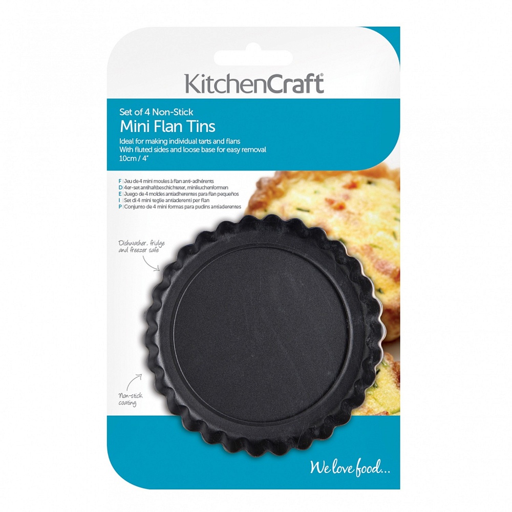  Kitchen Craft Набор из 4 мини-форм для выпечки Арт.: KCMINIFLANPK4
