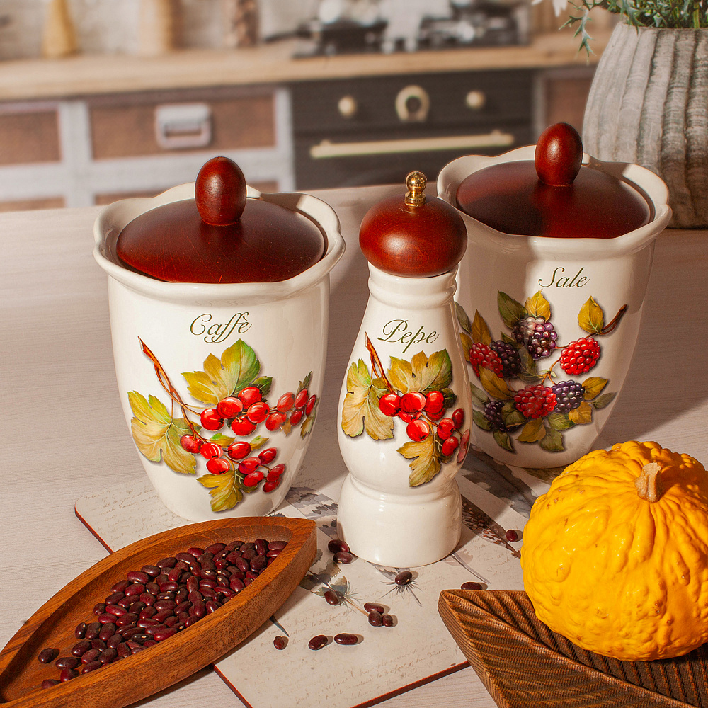  Ёмкость для кофе с крышкой Frutti di Bosco 19 см Арт.: 7370/3-FBO