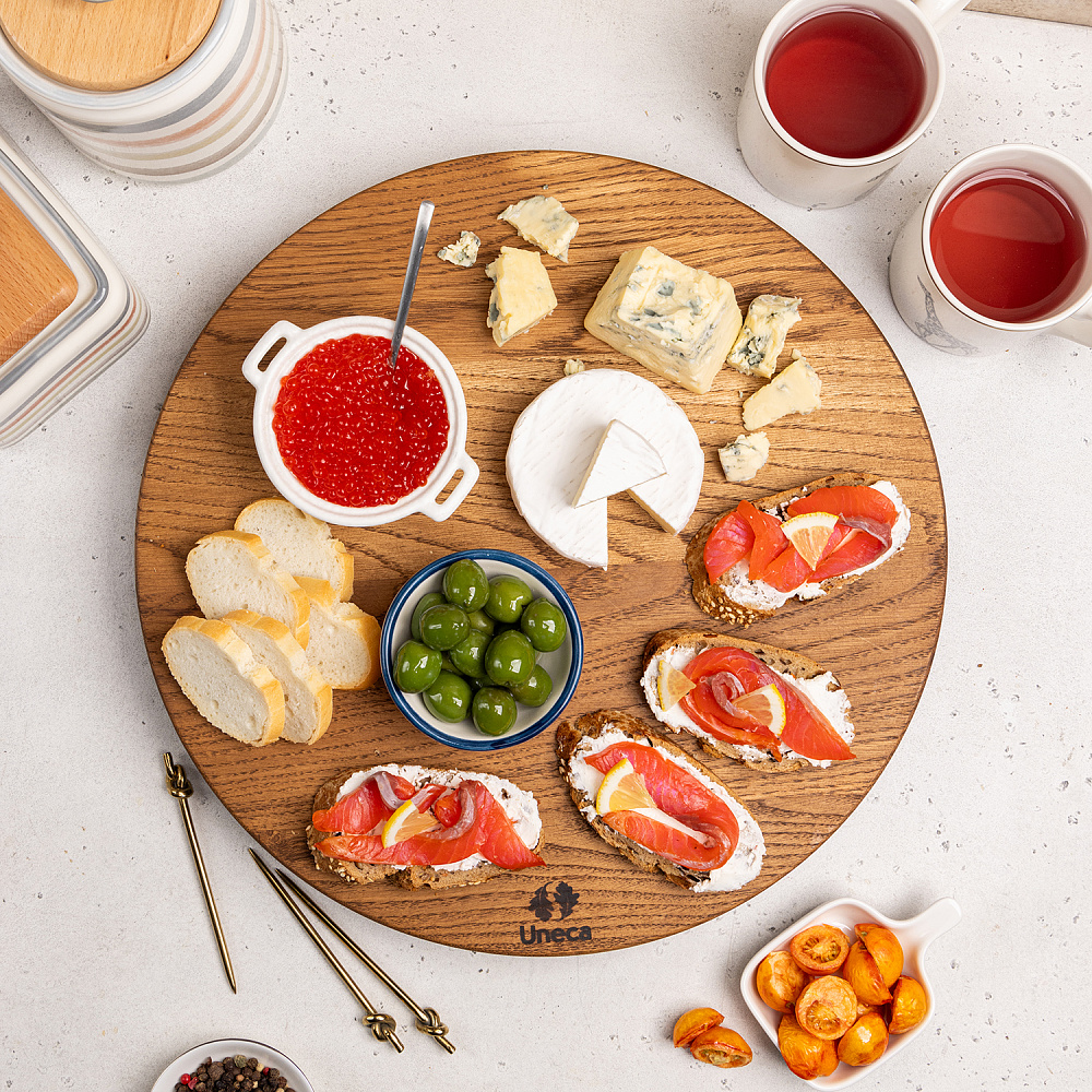  Вращающийся столик 45 см деревянный, дуб Арт.: ДРВ-28/1