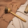 Щетка с длинной деревянной ручкой для мытья посуды с темной щетиной из сизаля Арт.: KP-02/2