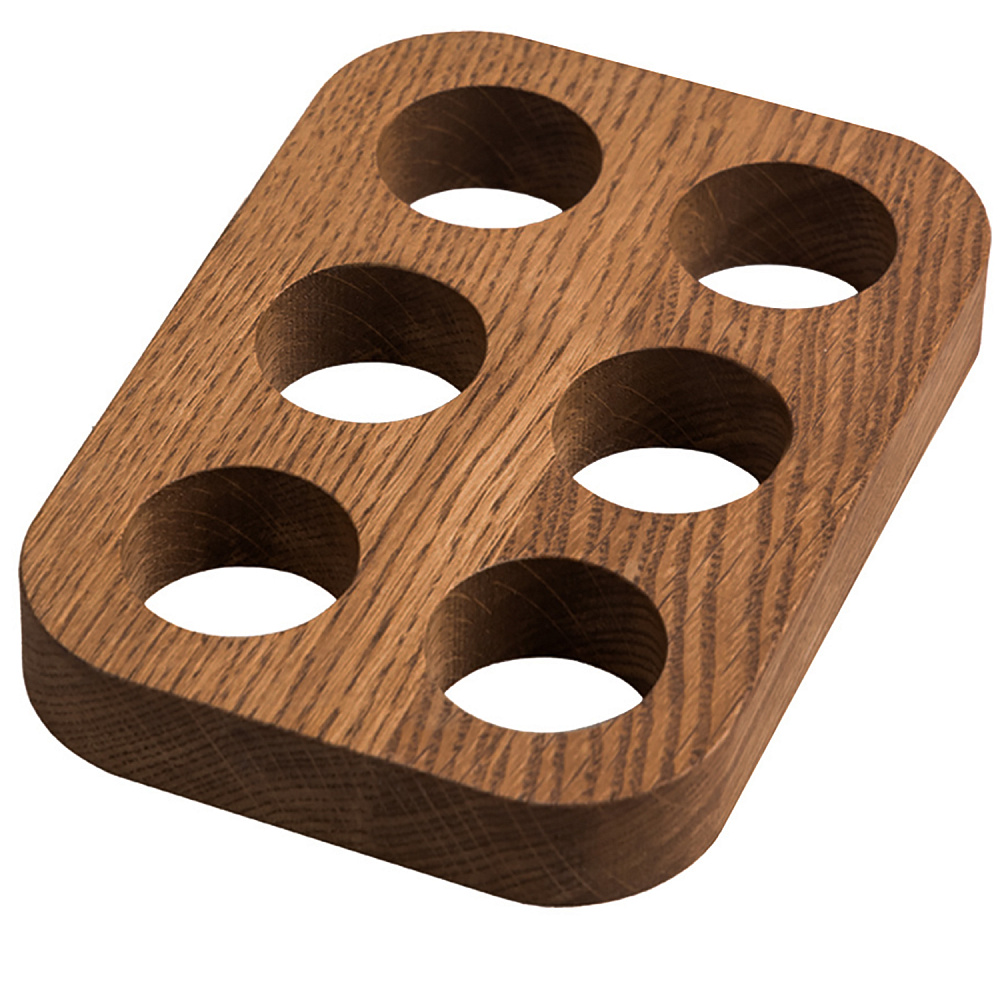 Подставка для 6 яиц деревянная, дуб Арт.: ДРВ-41/2