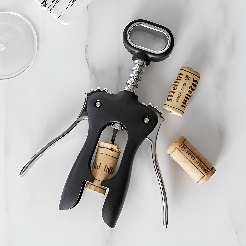 Штопор BarCraft с крыльями, черный Арт.: BCSCREWWING