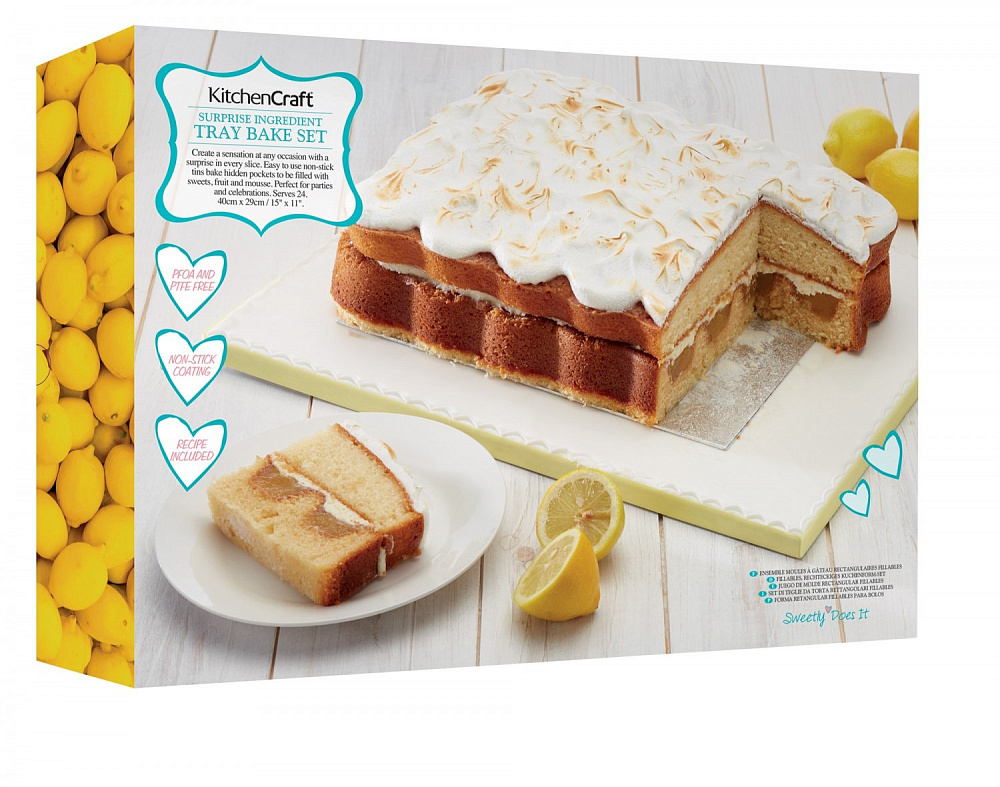  Kitchen Craft Набор из двух форм для торта "Сюрприз" прямоугольные Sweetly Does It  Арт.: SDIFILLTRAY