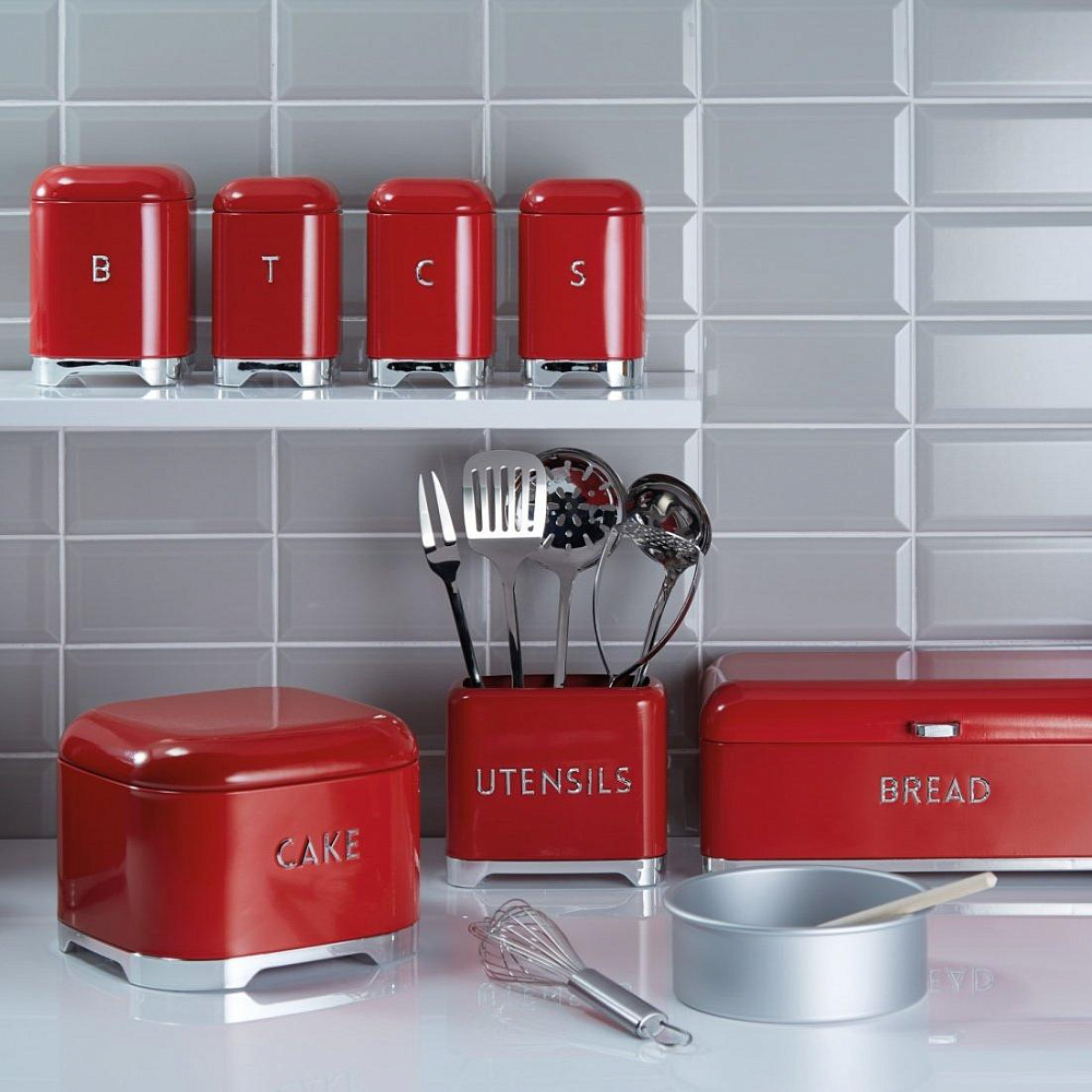  Kitchen Craft Ёмкость для хранения пирожных Lovello Retro red Арт.: LOVCTRED