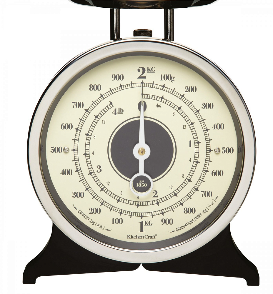 Kitchen Craft Весы кухонные механические Classic Collection black Арт.: TPCSCALEBLK