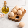 Подставка для 6 яиц деревянная, дуб Арт.: ДРВ-41/1