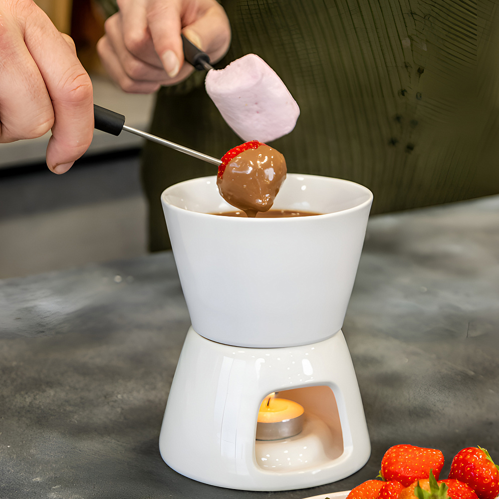  Набор для приготовления шоколадного фондю с 4 вилками KitchenCraft KC Арт.: KCFONCHOC