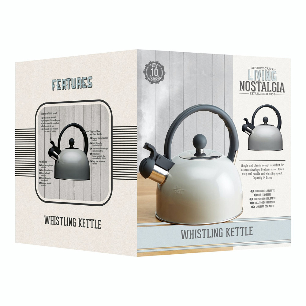  Чайник со свистком 1,3 л CREAM Living Nostalgia Арт.: LNKETCRE