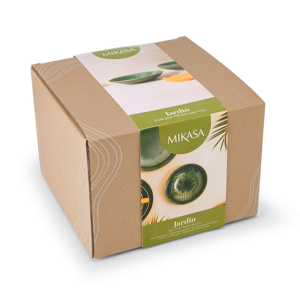 Набор из 4 глубоких тарелок Mikasa Jardin GREEN, 20 см Арт.: MKJDPASTAPK4