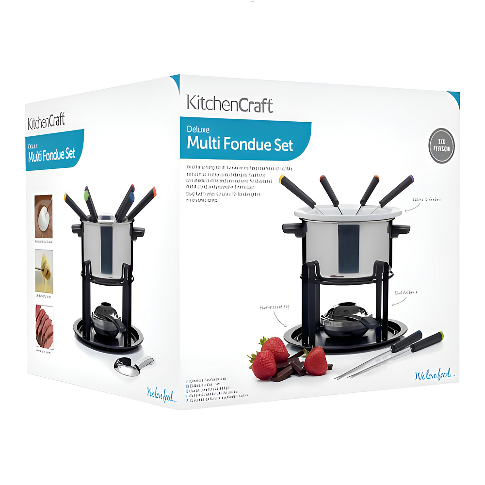 Набор для фондю KitchenCraft Deluxe KC из нерж/стали Арт.: KCFON3IN1