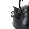 Чайник со свистком чёрный La Cafetière с деревянной ручкой, 1,6 л Арт.: LCWHKETBLK