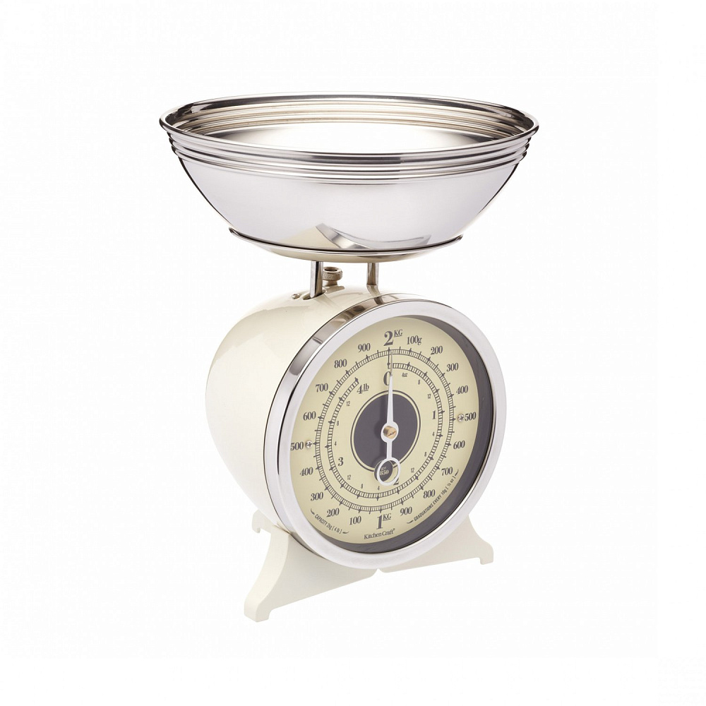  Kitchen Craft Весы кухонные механические Classic Collection cream Арт.: TPCSCALECRE