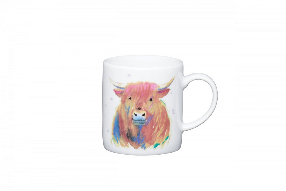  Kitchen Craft Чашка для эспрессо "Highland cow" Espresso Cups Арт.: KCESPRESS35