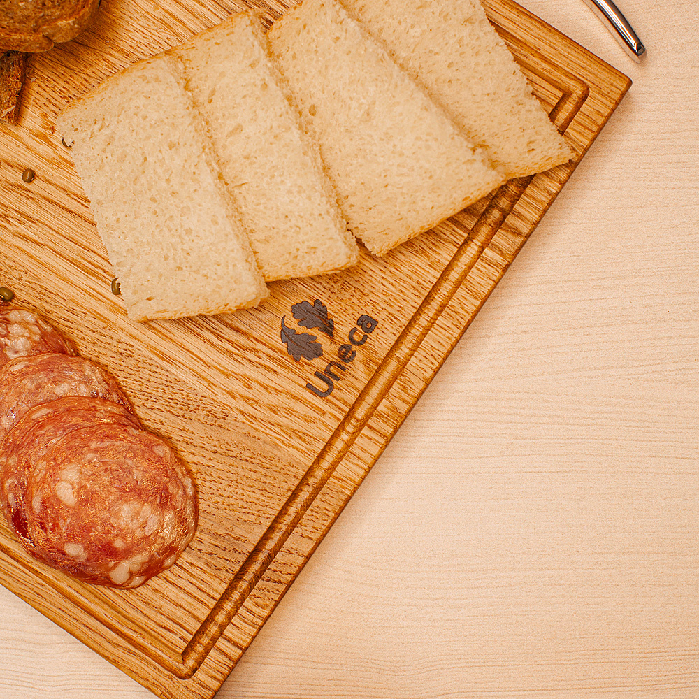  Доска разделочная прямоугольная 33х23х1,8 см деревянная, дуб Арт.: ДЧ-019/1