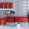 Kitchen Craft Органайзер для кухонных принадлежностей Lovello Retro red Арт.: LOVUTENRED