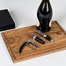 Подарочный набор из 3-х барных аксессуаров (аэратор для вина, штопор, винная пробка) Арт.: HJ-WGS07